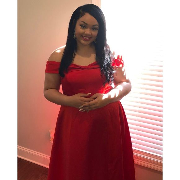 Red JJHouse Size 16 A-line dress - Picture 1 of 2